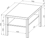 ЛАКК / ЭНКЕЛЬ Журнальный стол ИКЕА / IKEA 82, тамбурат, цвет белый | изображение 3