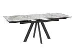 Стол с керамическим покрытием Джейтон-140 (91stone grey gloss st cer/черный) 140(30+30)х85 | изображение 1