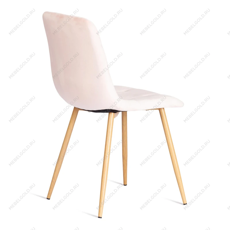 Стул CHILLY (mod. 7094-1), вельвет/металл, 44,5х52,5х86 см, pink (розовый) HLR39 / натуральный | изображение 2