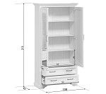 Шкаф-витрина Стилиус REG2W2S с подсветкой (Лиственница сибирская) | изображение 3