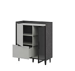 Шкаф комбинированный Модена Лунный камень МН-048-24 | изображение 1