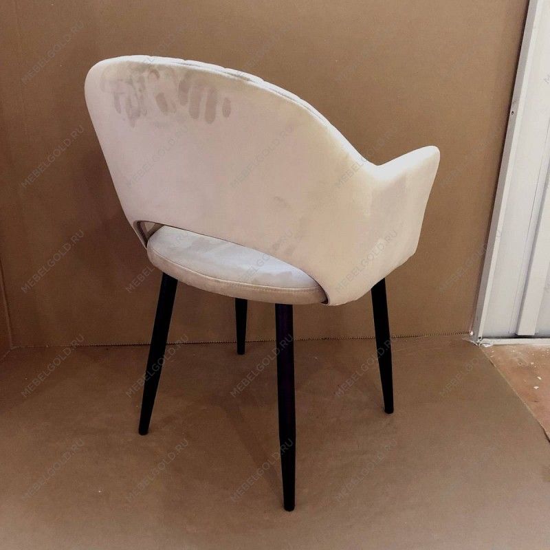 м. Римская - Стул Белладжио бежевый бархат ножки черные | изображение 9