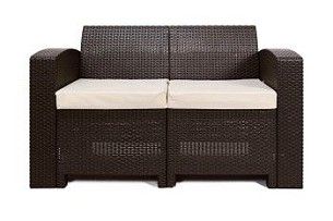 Rattan premium, диван двухместный, венге (2-х местная подушка)