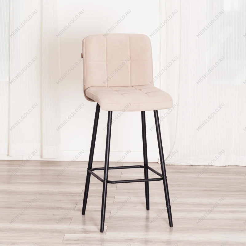 Барный стул Medeo/Медео, велюр, бежевый, 7, 45х56х113 см | изображение 14