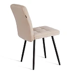 Стул обеденный Medeo, LT, флок, бежевый/черный, 7, 45х56х89 см | изображение 2