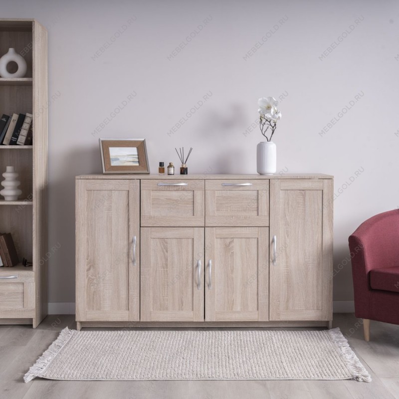 БРИМНЭС / СИРИУС тумба ИКЕА / IKEA 4 двери и 2 ящика 156х95 сонома | изображение 4