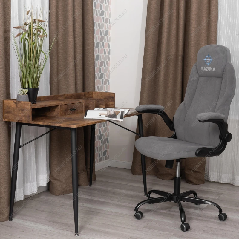 Кресло BAZUKA metalBL, велюр, серый, 29 | изображение 14