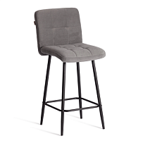 Полубарный стул Medeo/Медео, велюр, серый, 29, 42х56х102 см