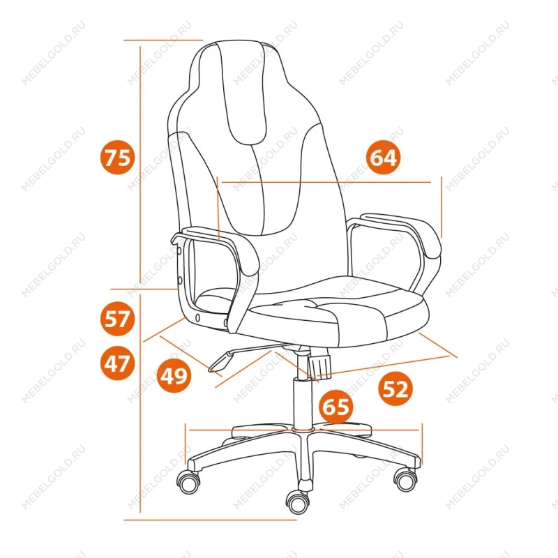 Кресло NEO 2 (22), кож/зам, черный, 36-6 | изображение 14