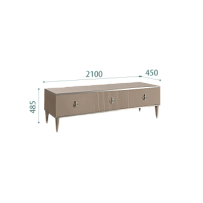 Тумба под телевизор 3 ящика Римини СОЛО (Мокка/Серебро) РМТ-4(s)[10]