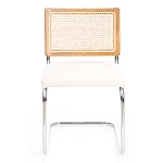 Стул MANI, дерево вяз, ротанг/ткань лен, металлический каркас, Груша (№3), 46х46х78 см | изображение 4