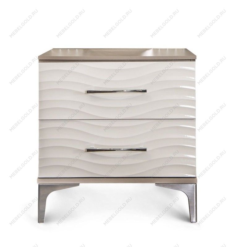 Тумба прикроватная Гравита (без зеркала) белый глянец