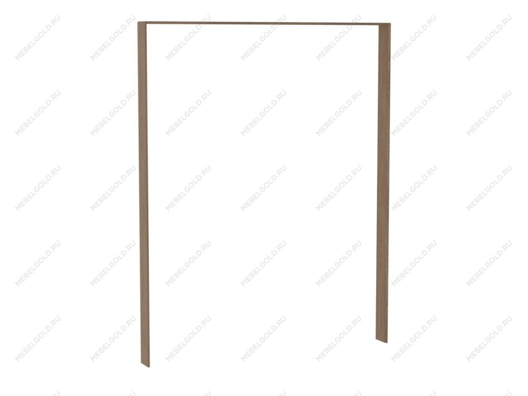 Декор обклад шкафа 4 дв., Палермо (16*150) Дуб Каселла коричневый/Экокожа Мокко, 12801