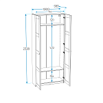 МАКС шкаф 2 двери 100х38х233 серый | изображение 2