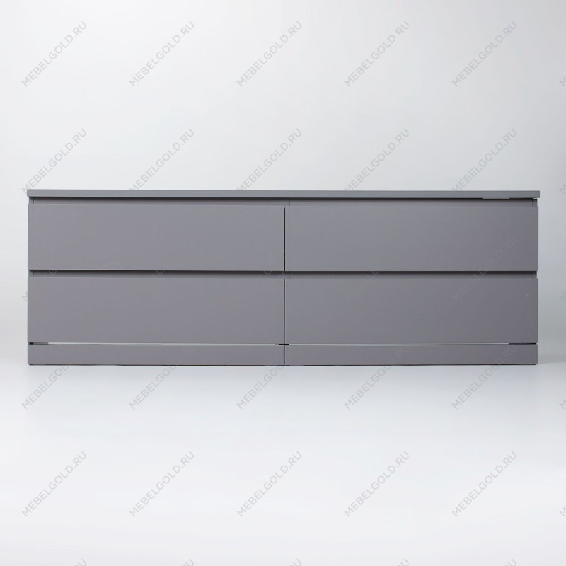 Центральный склад - МАЛЬМ / VARMA Комод ИКЕА / IKEA 4D 160х54х40, серый | изображение 2