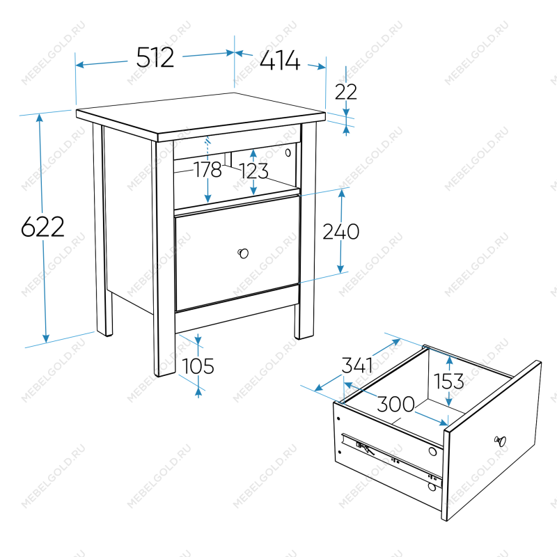 САГА тумба прикроватная белая | изображение 4