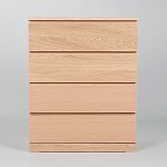 МАЛЬМ / VARMA Комод ИКЕА / IKEA 4, 80x100x40, шпон, беленый дуб | изображение 2