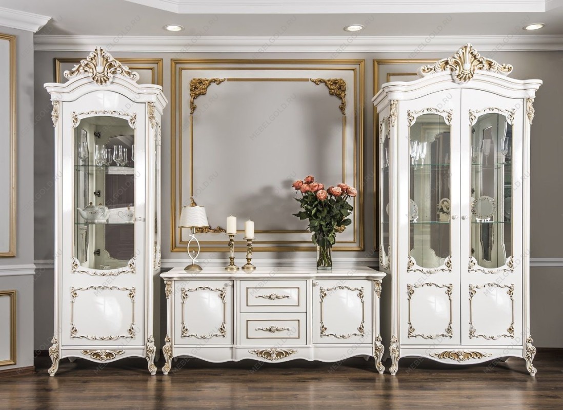 Витрина Флоренция 1-ств. белый глянец | изображение 2