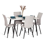 Стул обеденный La Rousse, NEW, ткань рогожка, серый/черный, 3M 16/2, 45x55x93 см | изображение 14