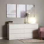 МАЛЬМ / VARMA Комод ИКЕА / IKEA 6D, 160x78x40, пигмент, белый | изображение 5