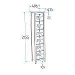 САГА стеллаж 50 белый | изображение 3