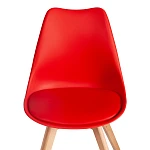Стул TULIP (mod. 73-1), дерево/пластик/экокожа, 47,5x55x80 см, Красный (Red) | изображение 5