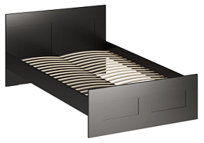 БРИМНЭС / СИРИУС кровать двойная ИКЕА / IKEA 120х200 Дуб Венге