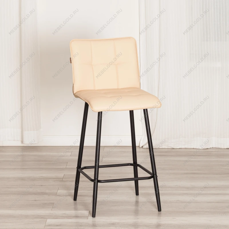 Полубарный стул Bari/Бари, экокожа, бежевый, 42х55х99 см | изображение 13
