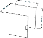 КАЛЛАКС / ФОРА Дверца 4.3 с задней стенкой в комплекте для открытого стеллажа, цвет дуб беленый | изображение 2
