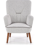Кресло Halmar BISHOP (светло-серый/орех) | изображение 5