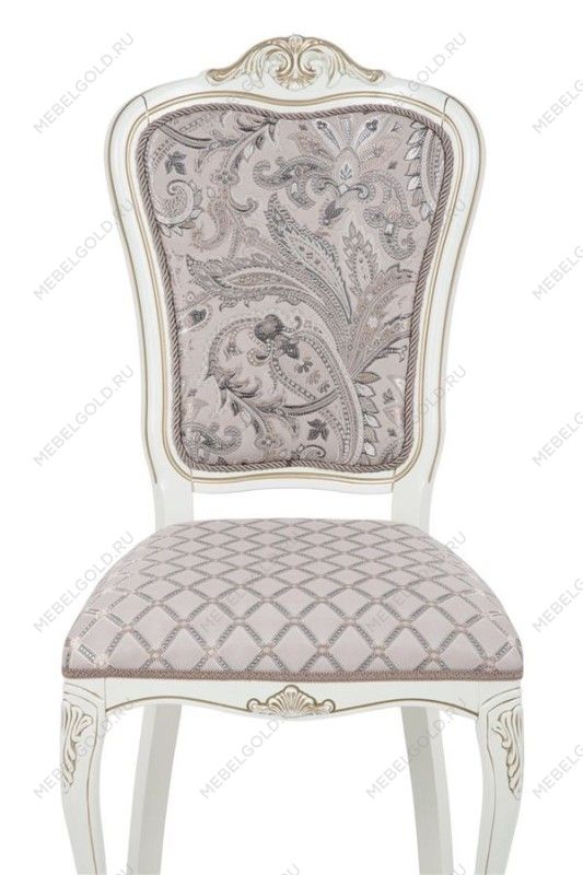 Стул Виконт (тон 308 слоновая кость + патина золото/ ткань Афитап розовый/компаньон) | изображение 3