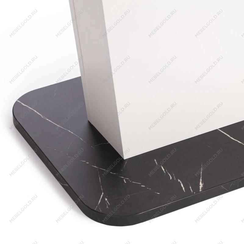 Стол обеденный GENT, ЛДСП, 110-145x68,6x75,5 см, Мрамор Блэк Роял/Белый | изображение 13