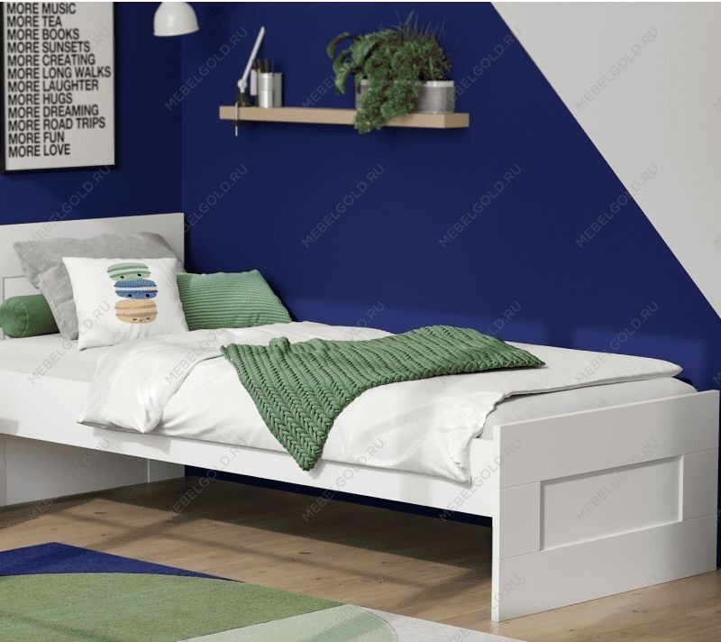 БРИМНЭС / СИРИУС кровать одинарная ИКЕА / IKEA 80х200 белая | изображение 4