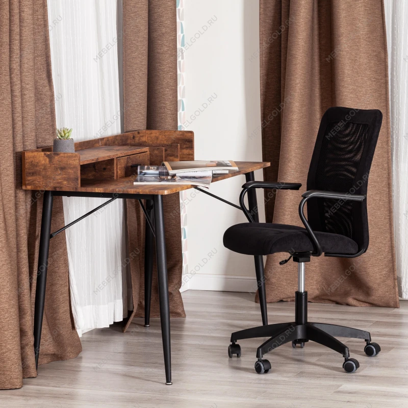 Кресло STAFF, флок/ткань, черный, 35/W-11 | изображение 11