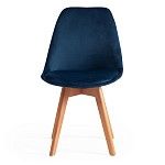 Стул TULIP SOFT (mod. 74) синий (HLR 63)/натуральный | изображение 4