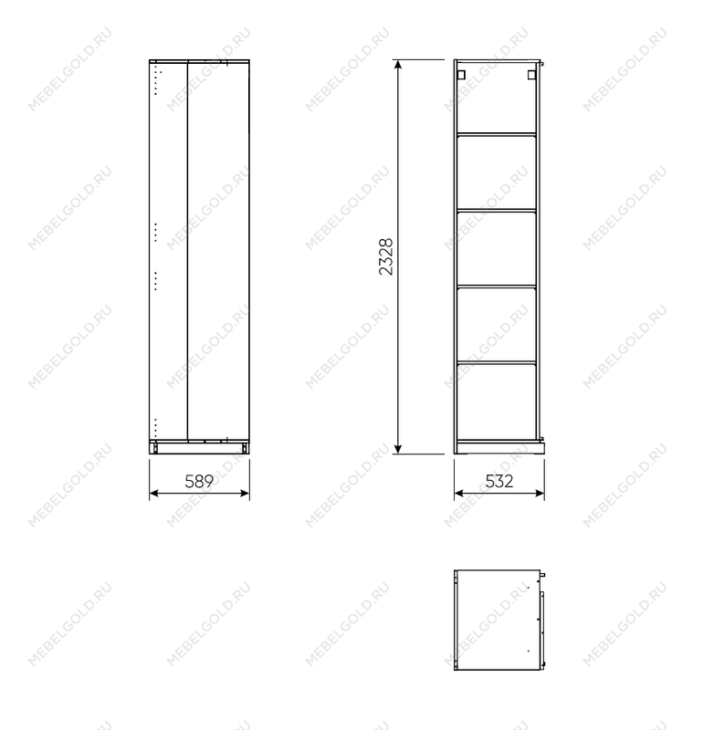 Стеллаж МАКС угловой 50х58х233 белый | изображение 3