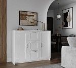 BRIMNES / СИРИУС тумба ИКЕА / IKEA 2 двери и 3 ящика 117х95 белая | изображение 4