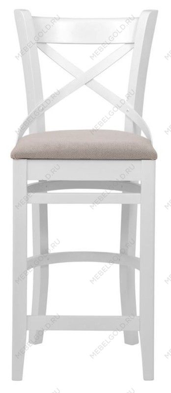 Стул барный Hugo (Белая эмаль/бежевый М02)