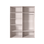 Шкаф 4-х дв. для платья и белья Диора слоновая кость/золото ДШ2/4 | изображение 1