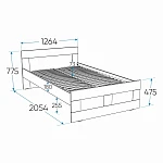 Кровать двуспальная Сириус, 120х200 см, белая | изображение 9