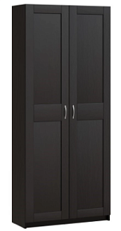 Шкаф МАКС двухдверный 100х38х233, ДСП, цвет Дуб Венге