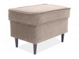 Пуф Signal RON VELVET (бежевый/венге)