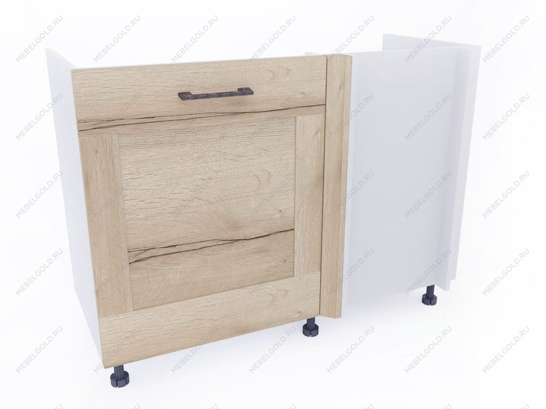 Стол под мойку угловой СМУ-120 левый, Дублин (1100*470*820) Дуб галифакс белый, 21674