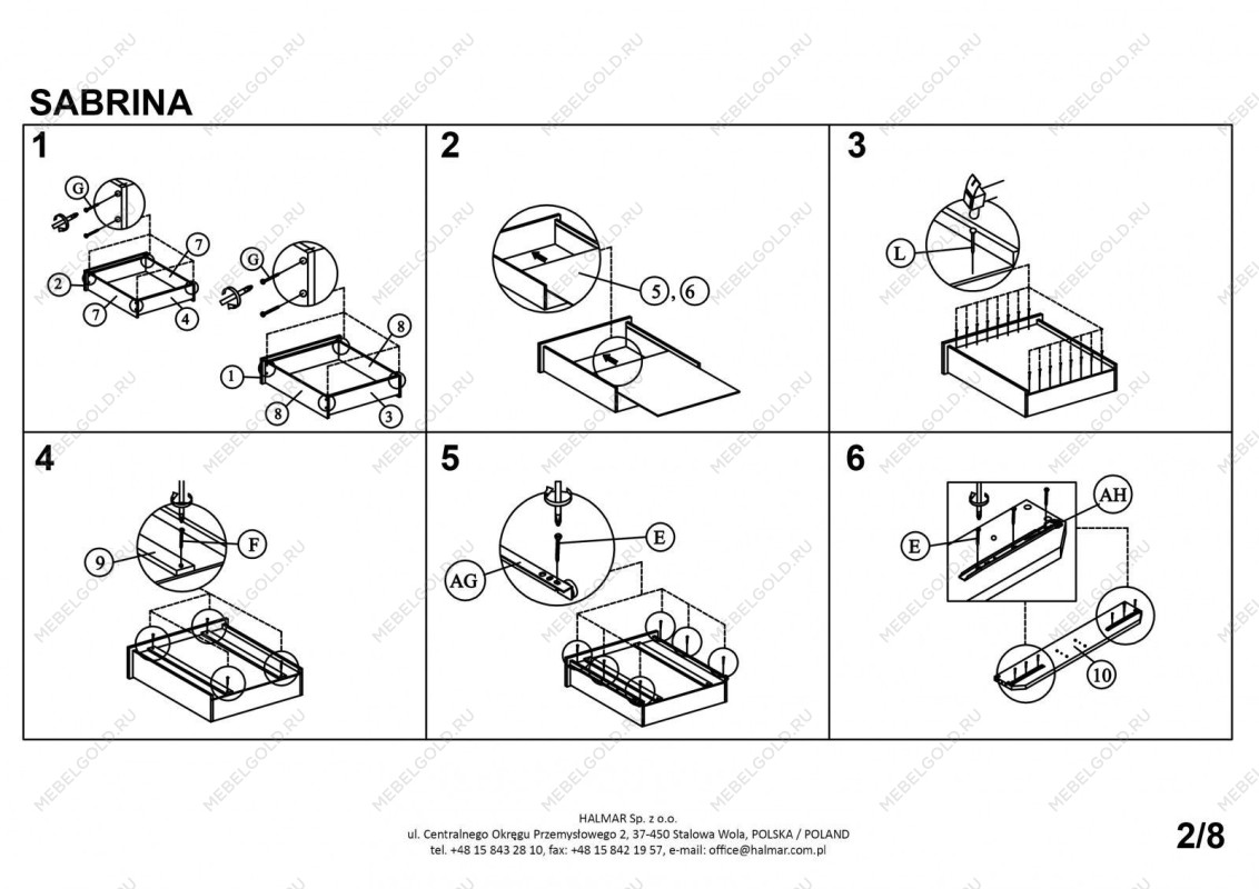 Кровать Halmar SABRINA 160 (серый) | изображение 8