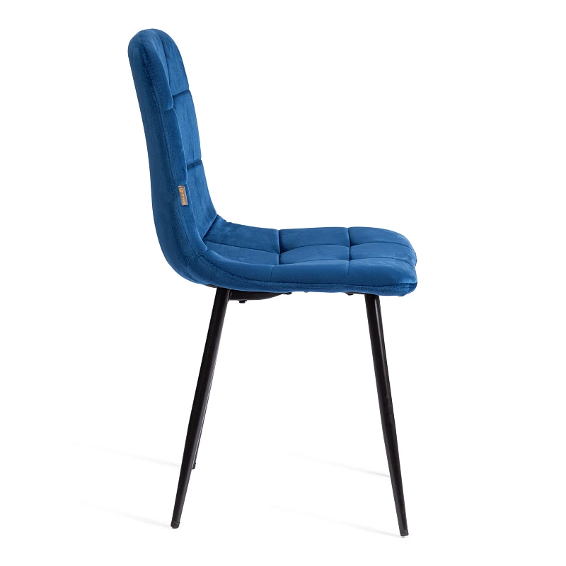 Стул CHILLY (mod. JSC-220), Велюр/металл, 44,5х52,5х88 см, Blue (синий) HLR64 / черный | изображение 1