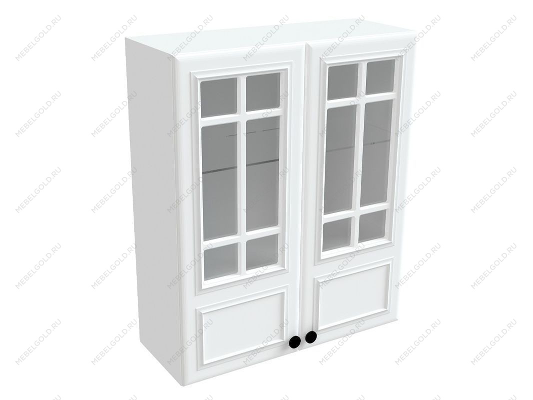 Шкаф со стеклом ШСТ-80, Бьянка (800*320*960) Белый, 21133