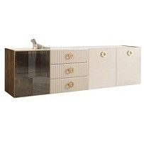 Комод 2.1м Bogemia Woodline Fly Fi (Слоновая кость) (Lakobel/Золото) БМКМ-5[4]