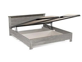 Кровать 1800 с подъемным механизмом, Денвер (1868*2077*860) Риббек серый