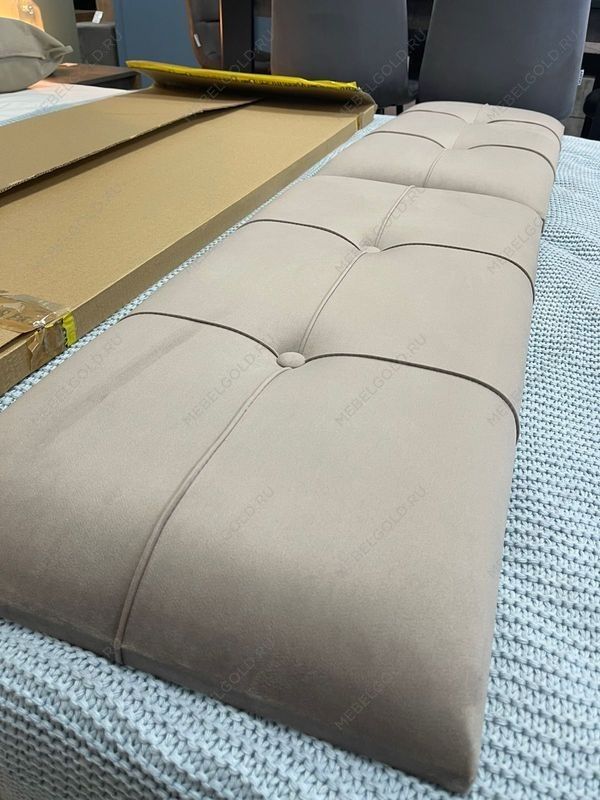 Мягкая вставка изголовья кровати Люкс 1800 светлая, Денвер (1760*365*60) Серый, 924156 | изображение 3