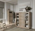 БРИМНЭС / СИРИУС тумба ИКЕА / IKEA 2 двери со стеклом и 4 ящика 117х123 сонома | изображение 4